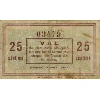 25 Céntimos Cassà de la Selva