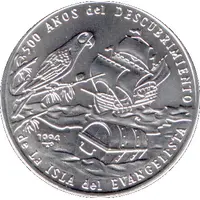 1 Peso Isla del Evangelista Default Category Coins Americas Cuba