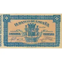 50 Pesetas Banco de España - Gijón