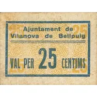 25 Céntimos Vilanova de Bellpuig