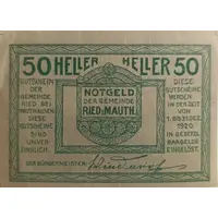 50 Heller Ried bei Mauthausen