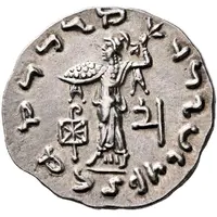 Tetradrachm - Apollodotos II dual Monogram