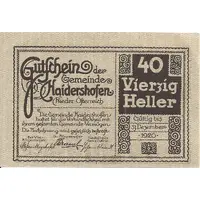 40 Heller Haidershofen