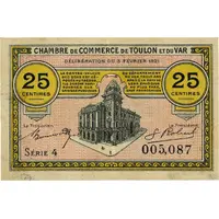 25 Centimes - Chambre de Commerce de Toulon et le Var 83