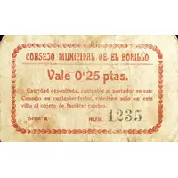 0.25 Pesetas El Bonillo