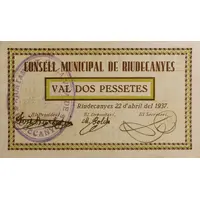 2 Pesetas Riudecanyes