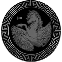 20 Dollars - Elizabeth II Pegasus, Silver Bullion Black Finish