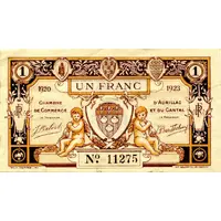 1 Franc - Chambre de Commerce d'Aurillac [15]