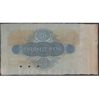 20 Dollars Colonial Bank