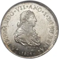 2 Reales - Fernando VII Proclamation coinage