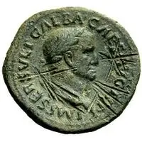 42 Nummi Countermark, As of Galba, 68-69, Libertas