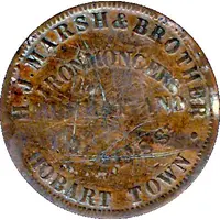 1 Penny - H. J. Marsh and Brother Hobart, Tasmania