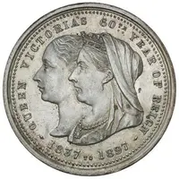 Medalet - Victoria Diamond Jubilee, Zeehan, silver