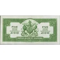 5 Dollars / 1 Pound and 10 Pence Royal Bank of Canada