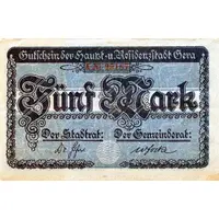 5 Mark black on blue