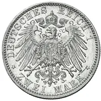 2 Marks - Frederick August III Zinc pattern strike