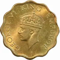 1 Anna - George VI 2nd portrait, large crown, low relief