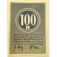 100 Pfennigs Mitteldeutsche Notgeldausstellung