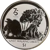 1 Dollar - Elizabeth II Last Walking Liberty Coin, Silver Bullion