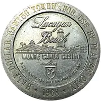 1/2 Dollar Gaming Token - Monte Carlo Casino Freeport