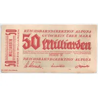 50 000 000 000 Mark Reichsbahndirektion