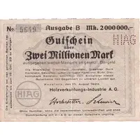 2 000 000 Mark Holzverkohlungs-Industrie A.G.