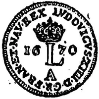 2 Deniers - Louis XIV Nouvelle France, Pattern