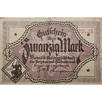 20 Mark Mansfeld Aktiengesellschaft für Bergbau und Hüttenbetrieb