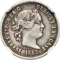 1 Peso - Isabella II Pattern