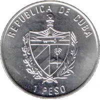 1 Peso Flora del Caribe - Turnera Ulmifola Default Category Coins Americas Cuba
