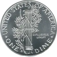 2 oz Silver Mercury Dime Tribute