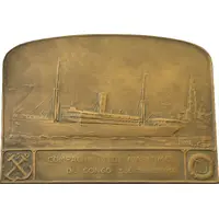 Plaquette - Maiden Voyage of the steamship Albertville