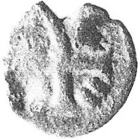 Denier type au chatel bonifacien sur flan vierge