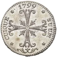 1/2 Batzen - Frederick William III écu en pointe