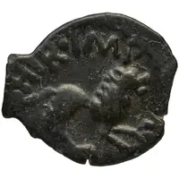 Bronze with lion in the name of Aulus Hirtius and Athediac