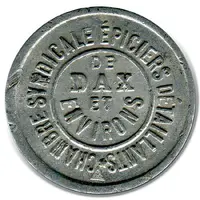 5 Centimes - Chambre Syndicale épiciers détaillants - Dax