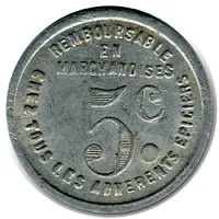 5 Centimes - Chambre Syndicale épiciers détaillants - Dax