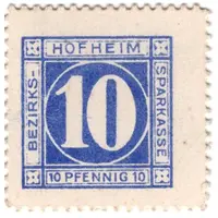 10 Pfennig Bezirkssparkasse