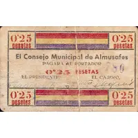 0.25 Pesetas Almusafes