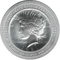 2 oz Silver 1921-2021 Peace Dollar Commemorative