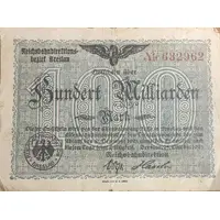 100 000 000 000 Mark Reichsbahndirektion