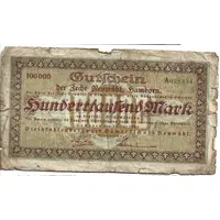 100 000 Mark Steinkohlenbergwerk Gewerkschaft Neumühl