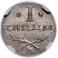 1 Schilling - Marshal Lefebvre French Occupation, Trial Strike