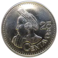 25 Centavos Reeded edge