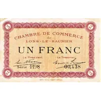 1 Franc - Chambre de Commerce de Lons-le-Saunier 39