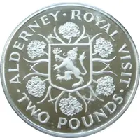 2 Pounds - Elizabeth II Royal Visit, Silver Proof Issue