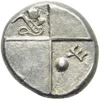 Hemidrachm Dot EY Monogram/Dot Lekythos with Strigil