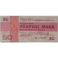 50 Mark Forum-Scheck
