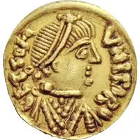 1 Tremissis - Theudebert I Aosta; Moneyer Betto