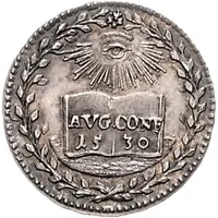 1/2 Ducat Silver pattern strike, Augsburg Confession